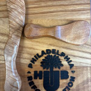 Handcrafted Wooden Cutlery Set - Mixed Set: Maple Cheese Knife/ Black Cherry Spreader