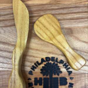 Handcrafted Wooden Cutlery Set - Red Mulberry Butter/Soft Cheese Knife + Spreader